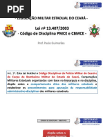 Apresentação Código de Disciplina e Lei Complementar