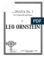 Leo Ornstein - Cello Sonata No 1 - Score Part