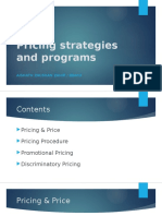Pricing Strategies and Programs