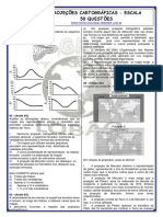 Projeções Cartográficas - Escala - 50 Questões PDF