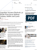 Legendary Investor Playbook: 37 Stocks From Seven Masters: Graham, Buffett and Lynch - Forbes4