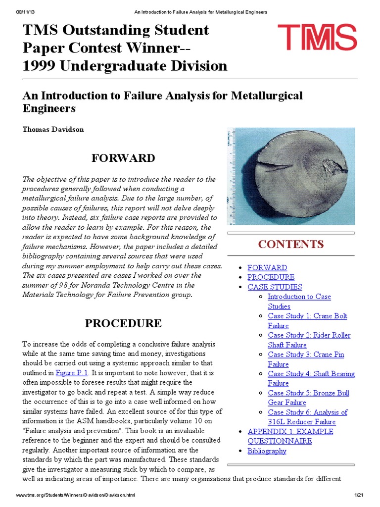 Metallurgical Failure Analysis Overview | PDF | Nondestructive Testing ...
