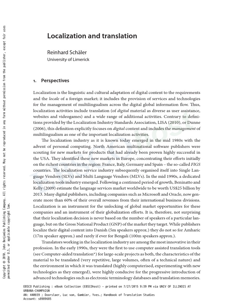 Localization and Translation | PDF | Translations | Copyright