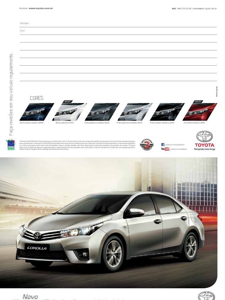 Catalogo Corolla 20141114 PDF | PDF | Veículos | Science