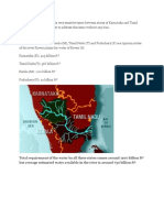 Kaveri River Water Dispute
