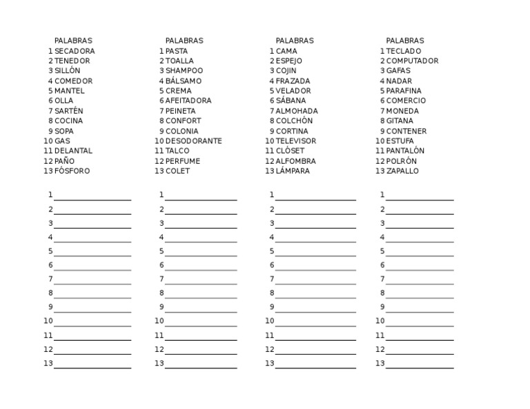 Ejercicios de Orden Alfabetico para Niños PDF