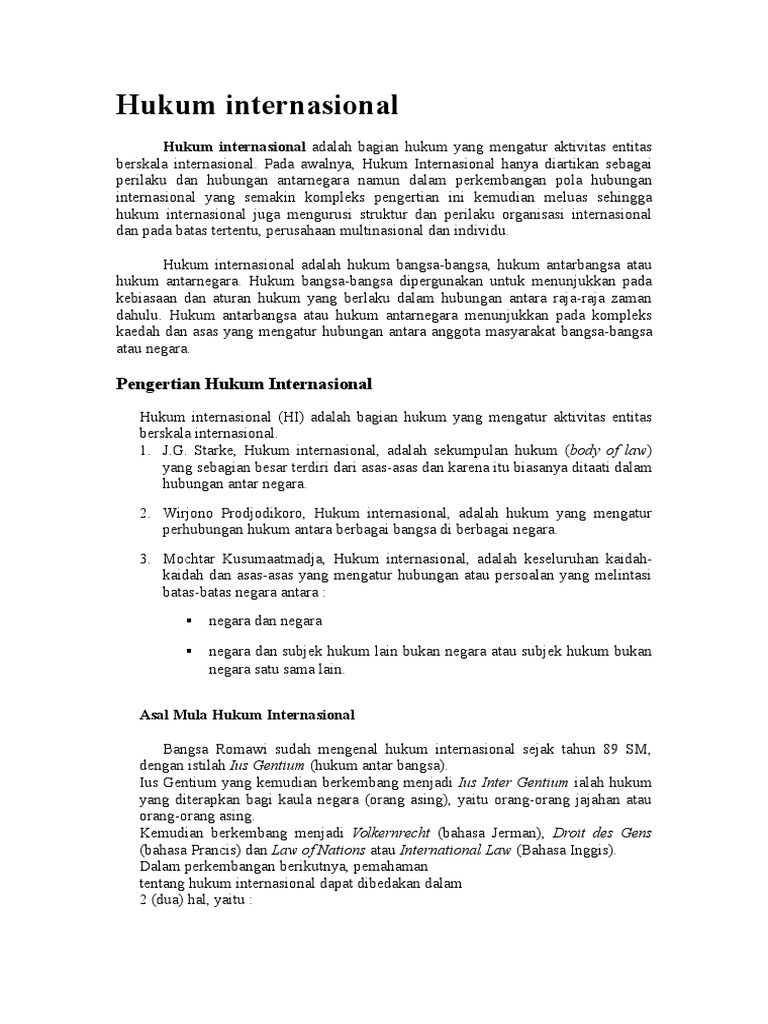 Hukum Internasional Pkn