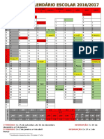 Calendário Escolar Ano Letivo 2016-2017