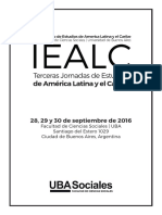 III Jornadas IEALC - Programa