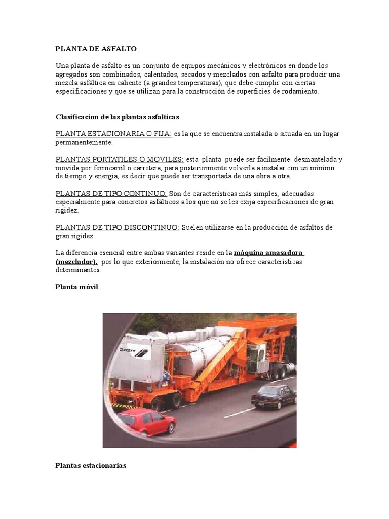 Planta de Asfalto | PDF | Gases | Agua