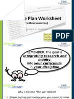 Course Plan Worksheet Presentation Without Narration