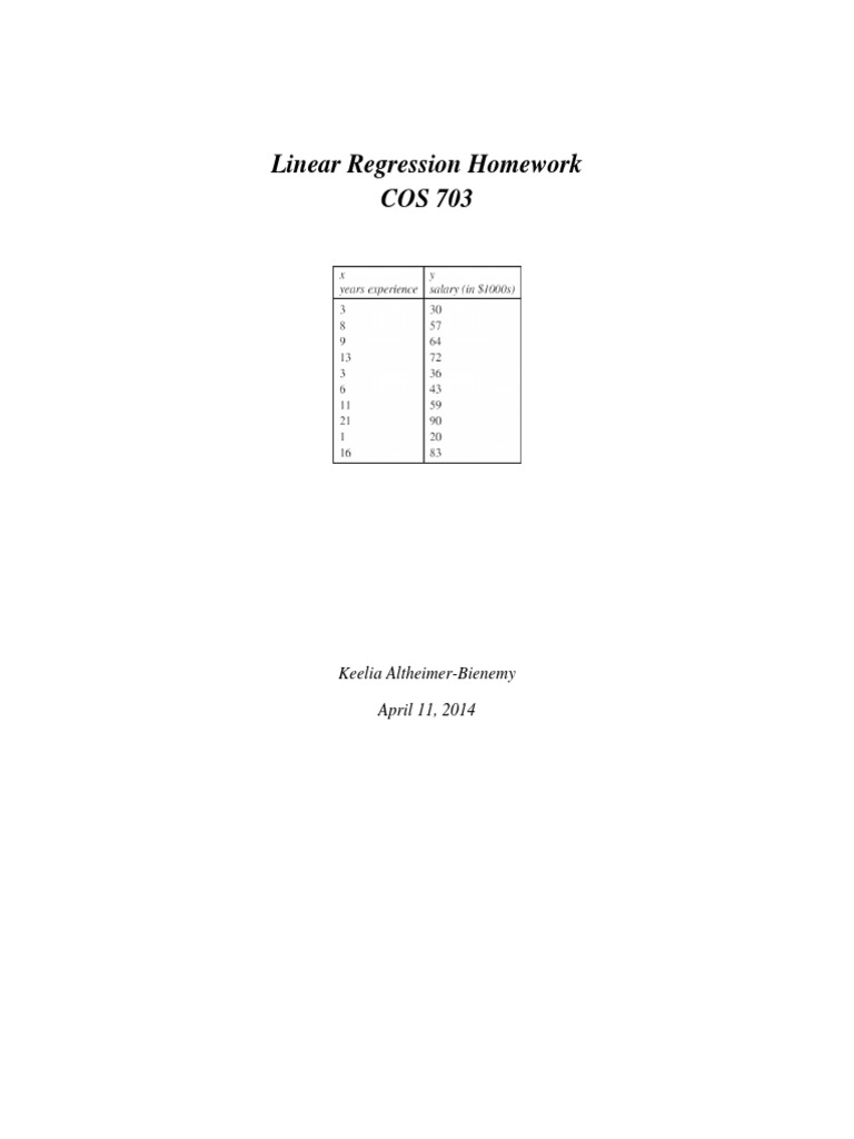 Regression analysis assignment image