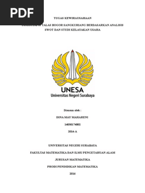 Analisis Swot Dan Studi Kelayakan Usaha Bisnis Kue Lapis Talas