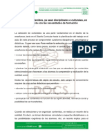 Seleccionar Contenidos Ya Sean Disciplinares o Culturales en Coherencia Con Las Necesidades de Formacion