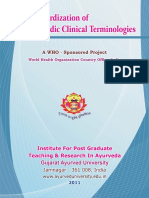 Stadardization of Ayurvedic Clinical Terminologies