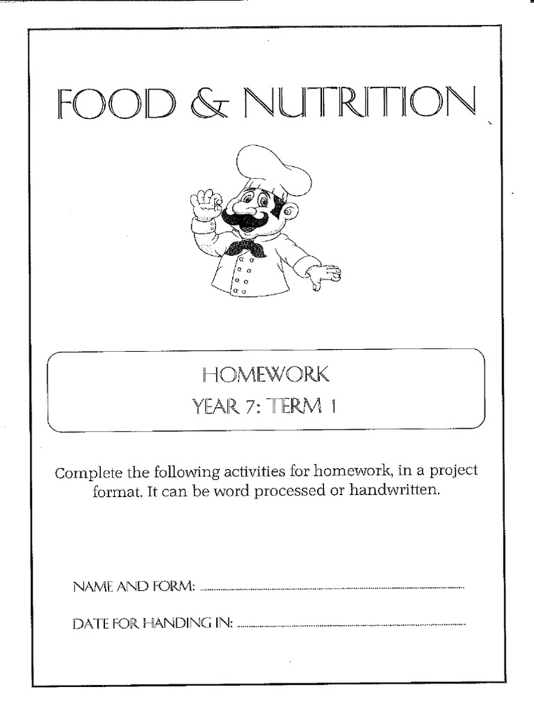 homework booklet year 7
