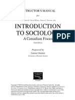 Introduction To Sociology, 9e (Hewitt White Teevan) A Canadian Focus - Intructor's Manual