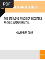 Sunrise Medical Sterling Range of Scooters November 2005