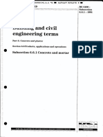 (BS 6100-6.6.1-1991) - Glossary of Building and Civil Engineering Terms. Concrete and Plaster. Products, Applications and Operations. Concrete and Mortar