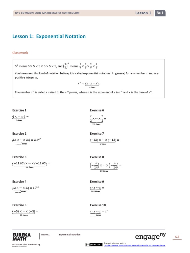 Math g8 m1 Student Materials PDF | PDF | Exponentiation | Solar System