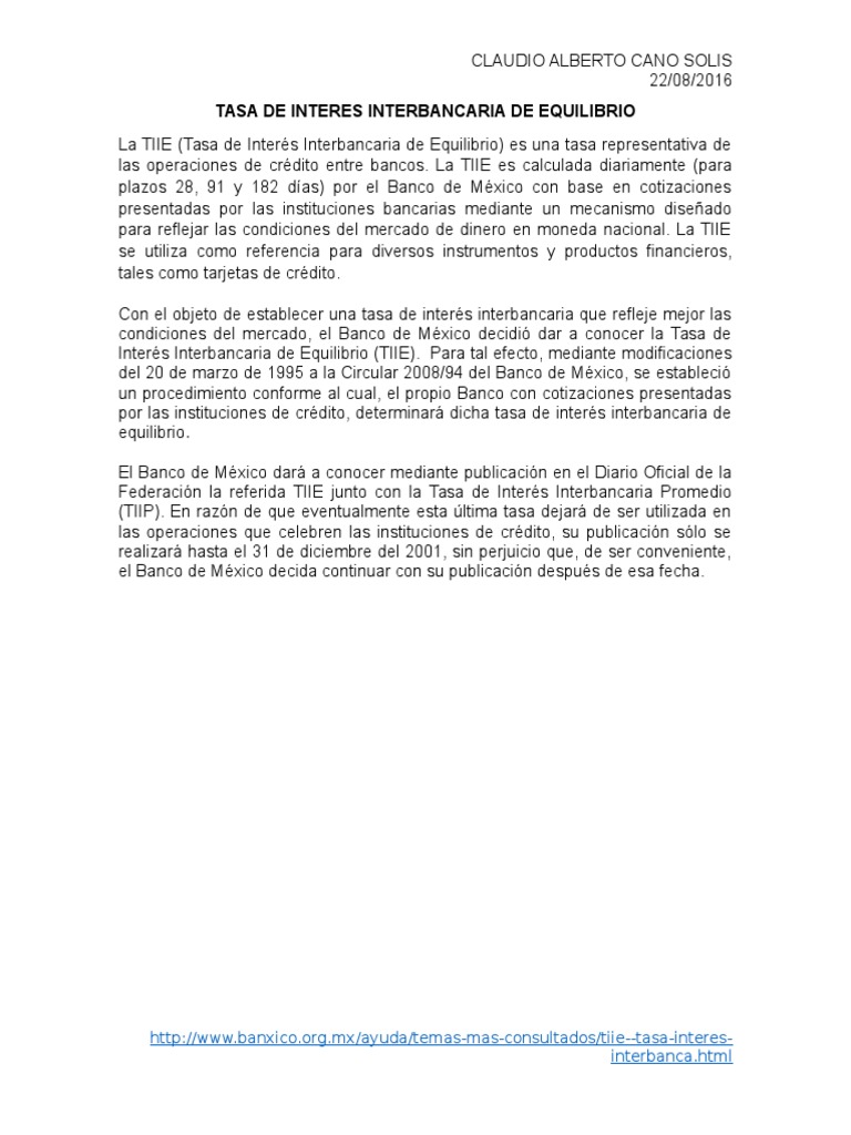 ¿Qué Es La Tasa De Interés Interbancaria De Equilibrio – PRUWGE