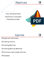 Matrices: Eng. Mohamed Awni Electrical & Computer Engineering Dept