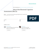 Construct Validity of The Montreal Cognitive Asses