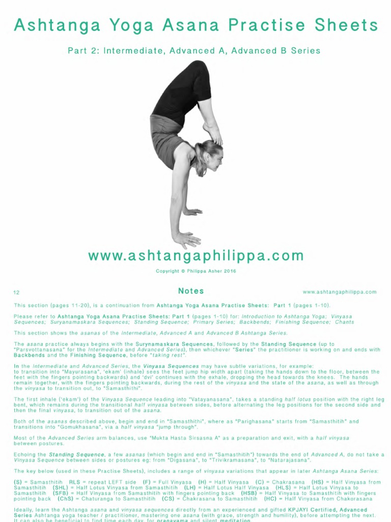 Asana Practise Sheets Part 2 | PDF