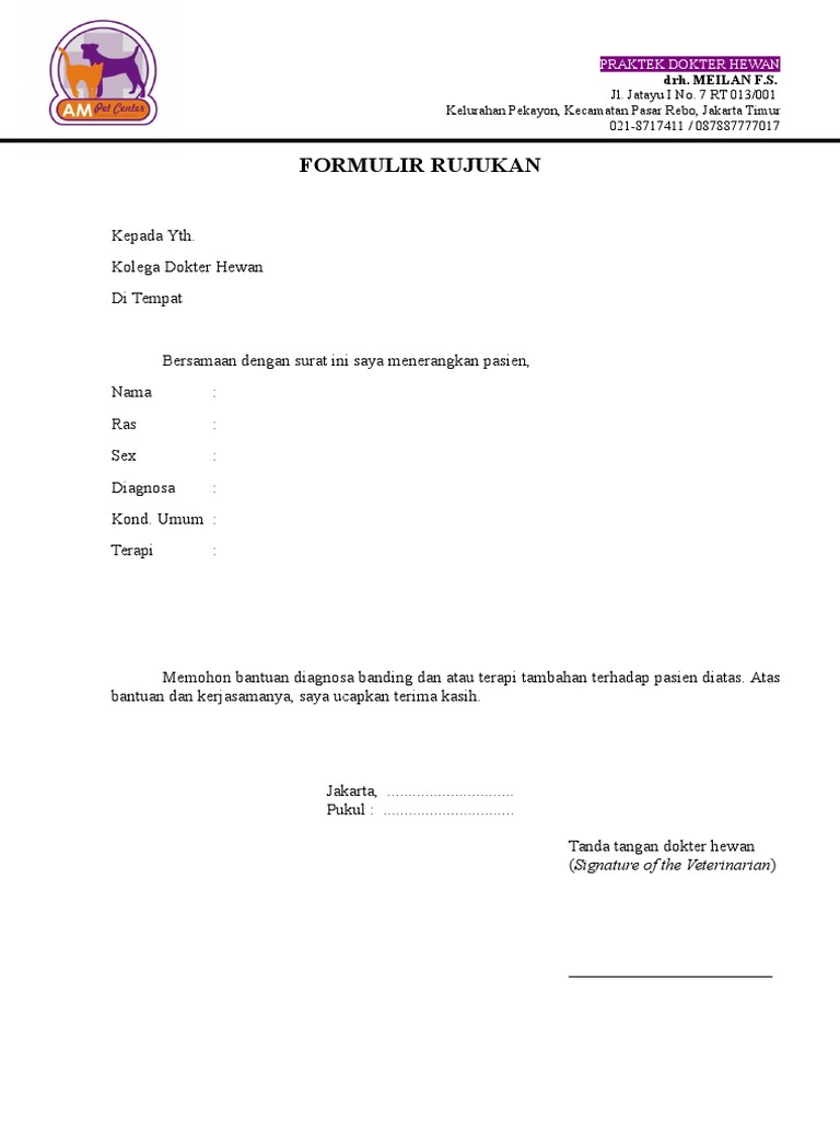 Form Rujukan | PDF | Kesehatan Holistik
