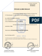 Certificado Alimno Regular Felipe