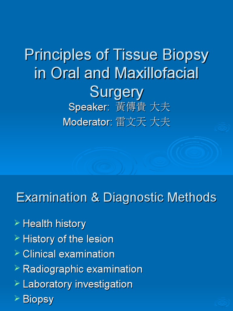 Principles of Tissue Biopsy in Surgery | PDF | Biopsy | Pathology