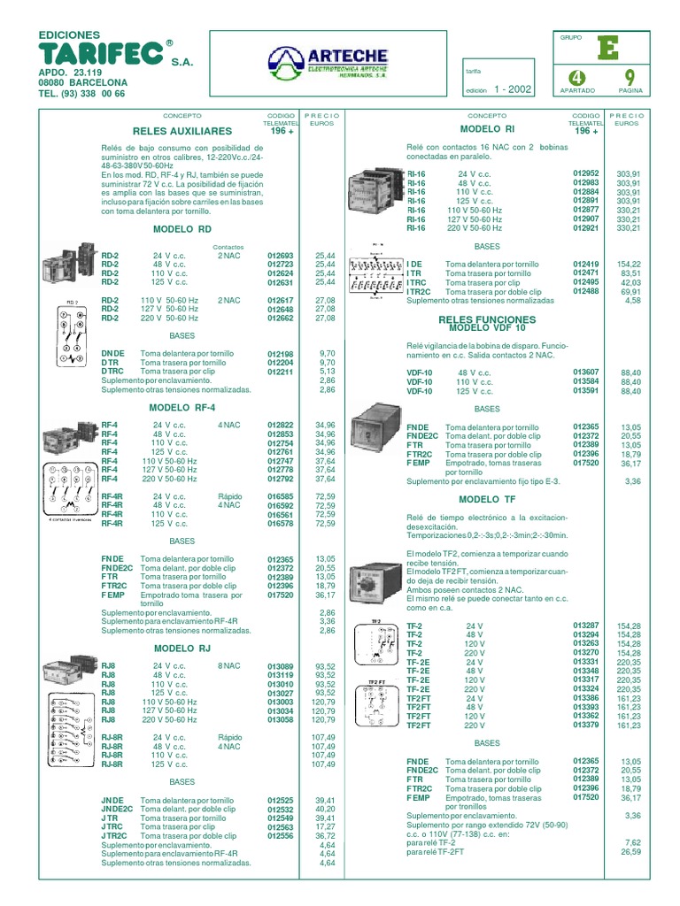 Arteche PDF | PDF | Relé | Magnetismo