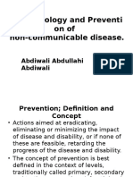 Prevention of Non-Communicable Disease
