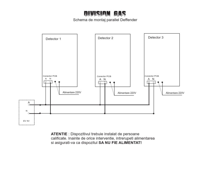 Montaj Detector Gaz Schema 220V | PDF | Technology & Engineering