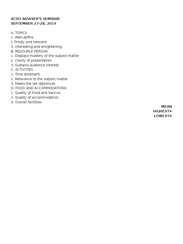 Acso Adviser'S Seminar SEPTEMBER 2728, 2014 PDF Cognition