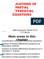 APPLICATIONS AND SOLUTIONS OF PARTIAL DIFFERENTIAL EQUATIONS