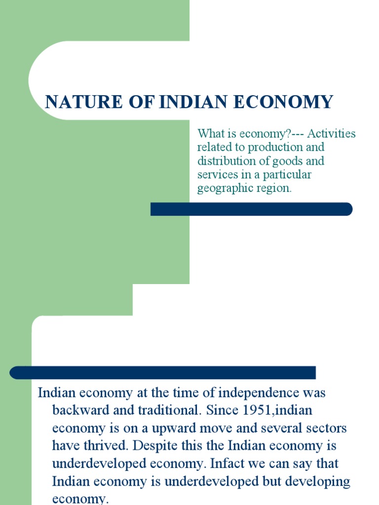 Nature and Structure of Indian Economy | PDF | Economy Of India ...