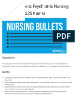 Nursing Bullets - Psychiatric Nursing