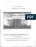 Instruction Manual — Engineering Physics-1 Laboratory [UEMK] [2016]