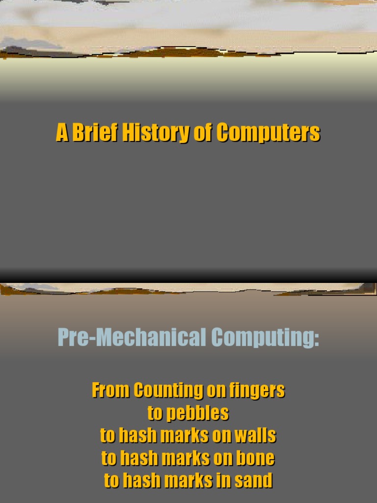 History of Computers Overview | PDF | Computer Hardware | Electronic ...