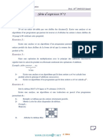 Série D'exercices N°4 - Informatique Algorithme - 3ème SI (2009-2010)