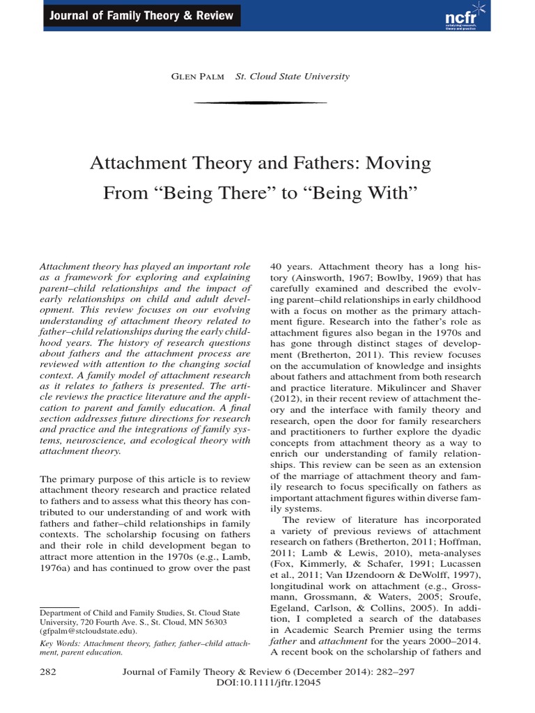 Father Attachment Theory Insights | PDF | Attachment Theory | Human ...