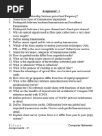 Assignment: 1: 1 - Computer Networks