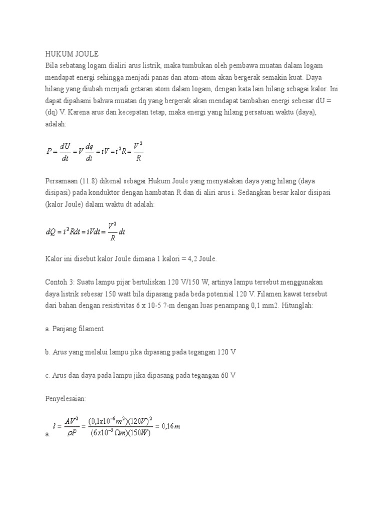 Hukum Joule Pdf