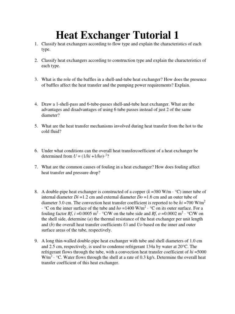 Heat Exchanger Tutorial 1 Pdf Heat Exchanger Heat Transfer