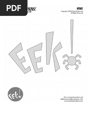 Eek! Pumpkin Carving Pattern