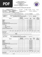 Secondary Student'S Permanent Record: Maramba National High School