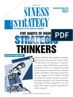 Five Habits of Highly Strategic Thinkers