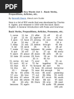 850 Basic English Words List | PDF