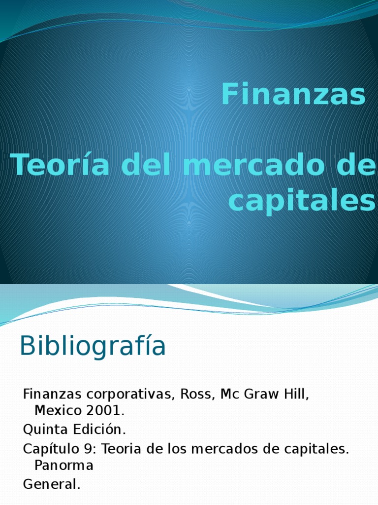 Teoria Del Mercado de Capitales | PDF | Compartir (Finanzas) | Mercados ...